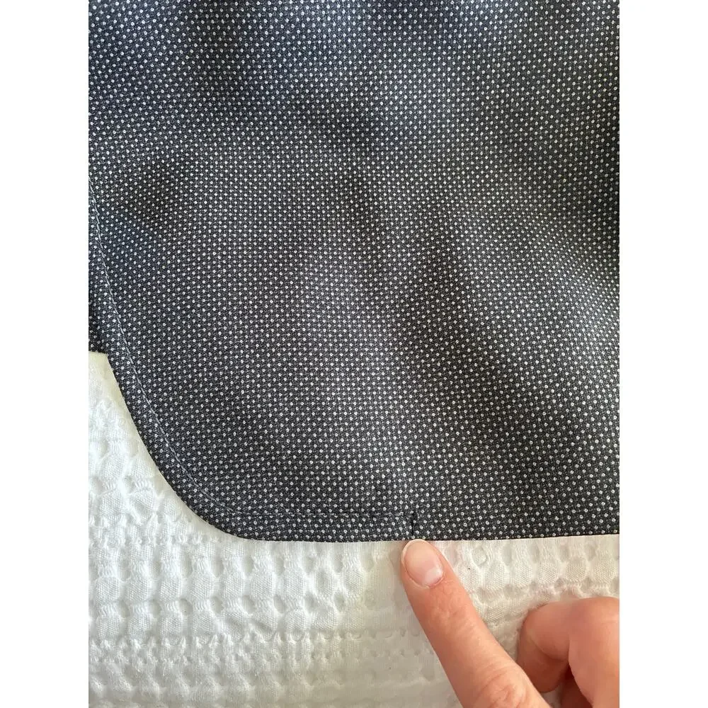 John Varvatos‎ USA Blazer Sport Coat 38R Wool Polka Dot Black Gray Half Lined